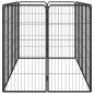 Box Cani 12 Pannelli Nero 50x100 cm Acciaio Verniciato Polvere Box Cani 12 Pannelli Nero 50x100 cm Acciaio Verniciato Polvere