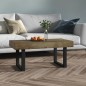 vidaXL Tavolino Salotto Marrone Scuro e Nero 90x45x40cm in MDF e Ferro vidaXL Tavolino Salotto Marrone Scuro e Nero 90x45x40cm in MDF e Ferro