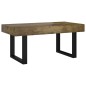vidaXL Tavolino Salotto Marrone Scuro e Nero 90x45x40cm in MDF e Ferro vidaXL Tavolino Salotto Marrone Scuro e Nero 90x45x40cm in MDF e Ferro