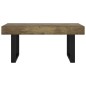 vidaXL Tavolino Salotto Marrone Scuro e Nero 90x45x40cm in MDF e Ferro vidaXL Tavolino Salotto Marrone Scuro e Nero 90x45x40cm in MDF e Ferro