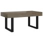 vidaXL Tavolino da Salotto Grigio e Nero 90x45x40 cm in MDF e Ferro vidaXL Tavolino da Salotto Grigio e Nero 90x45x40 cm in MDF e Ferro