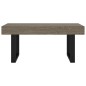 vidaXL Tavolino da Salotto Grigio e Nero 90x45x40 cm in MDF e Ferro vidaXL Tavolino da Salotto Grigio e Nero 90x45x40 cm in MDF e Ferro