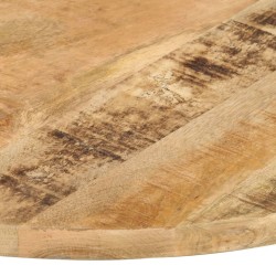 vidaXL Piano Tavolo in Legno Massello di Mango Rotondo 25-27 mm 80 cm