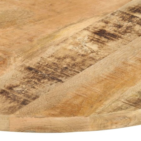 vidaXL Piano Tavolo in Legno Massello di Mango Rotondo 25-27 mm 80 cm
