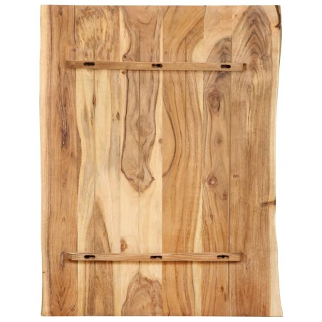 vidaXL Piano del Tavolo in Legno Massello di Acacia 80x(50-60)x2,5 cm