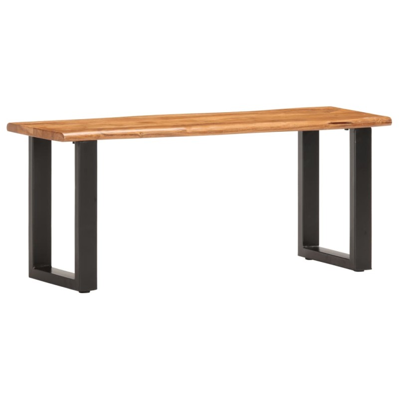 vidaXL Panca con Bordi Vivi 110 cm in Legno Massello Acacia e Acciaio vidaXL Panca con Bordi Vivi 110 cm in Legno Massello Acacia e Acciaio
