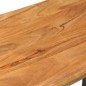 vidaXL Panca con Bordi Vivi 110 cm in Legno Massello Acacia e Acciaio vidaXL Panca con Bordi Vivi 110 cm in Legno Massello Acacia e Acciaio