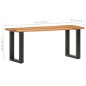 vidaXL Panca con Bordi Vivi 110 cm in Legno Massello Acacia e Acciaio vidaXL Panca con Bordi Vivi 110 cm in Legno Massello Acacia e Acciaio