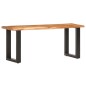 vidaXL Panca con Bordi Vivi 110 cm in Legno Massello Acacia e Acciaio vidaXL Panca con Bordi Vivi 110 cm in Legno Massello Acacia e Acciaio