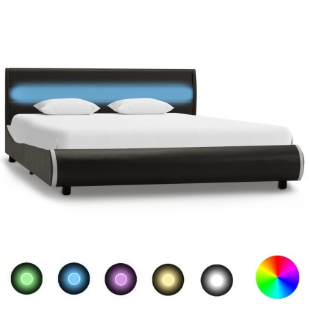 vidaXL Giroletto con LED Antracite in Similpelle 120x200 cm 