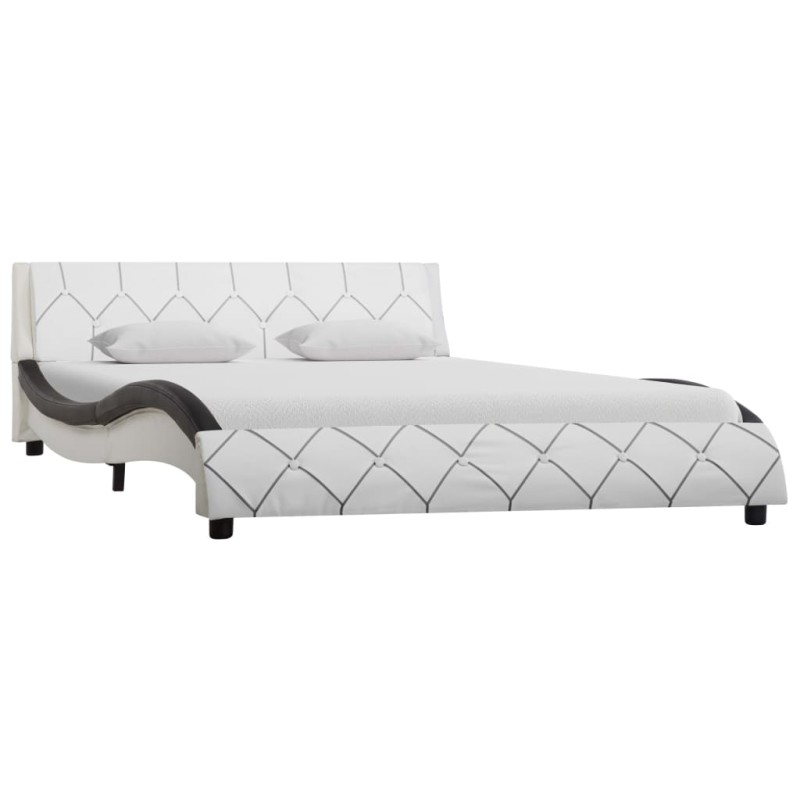 vidaXL Giroletto Bianco e Nero in Similpelle 140x200 cm vidaXL Giroletto Bianco e Nero in Similpelle 140x200 cm