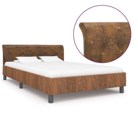 vidaXL Giroletto Marrone in Similpelle Scamosciata 120x200 cm