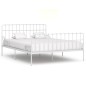 vidaXL Giroletto con Doghe Bianco in Metallo 200x200 cm vidaXL Giroletto con Doghe Bianco in Metallo 200x200 cm