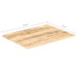 vidaXL Piano Tavolo in Legno Massello di Mango 15-16 mm 90x70 cm vidaXL Piano Tavolo in Legno Massello di Mango 15-16 mm 90x70 cm