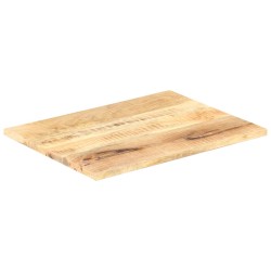 vidaXL Piano Tavolo in Legno Massello di Mango 25-27 mm 80x70 cm