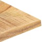 vidaXL Piano Tavolo in Legno Massello di Mango 25-27 mm 80x70 cm
