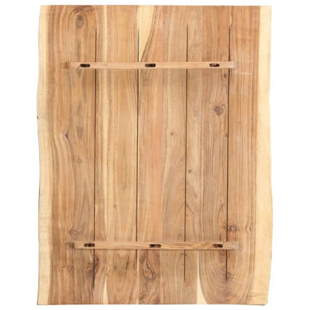 vidaXL Piano del Tavolo in Legno Massello di Acacia 80x(50-60)x3,8 cm