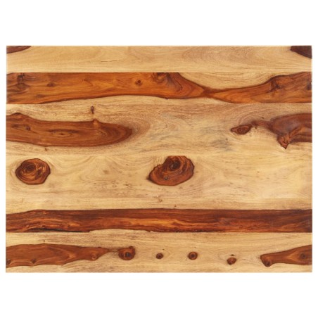 vidaXL Piano Tavolo in Legno Massello di Sheesham 25-27 mm 70x90 cm