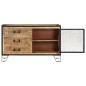 vidaXL Credenza 100x31x60 cm in Legno Massello di Mango Grezzo vidaXL Credenza 100x31x60 cm in Legno Massello di Mango Grezzo