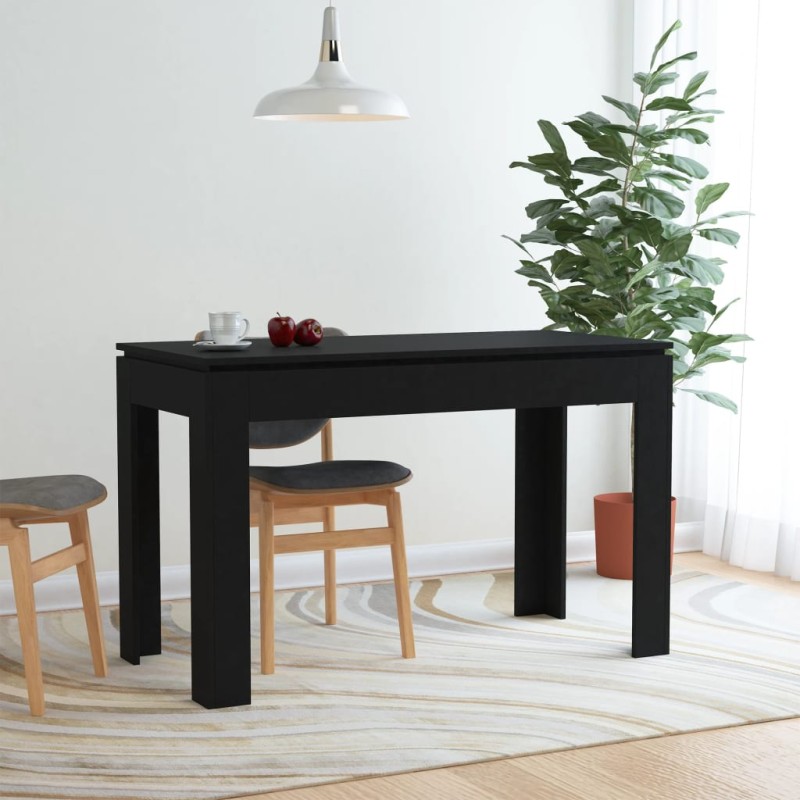 Tavolo da Pranzo Nero 120x60x76 cm in Truciolato Tavolo da Pranzo Nero 120x60x76 cm in Truciolato