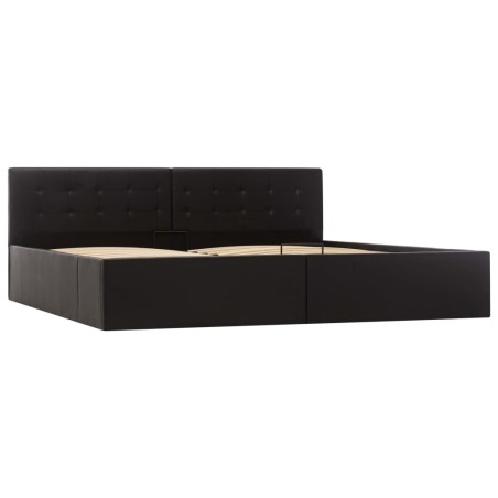 vidaXL Giroletto con Contenitore Idraulico Nero Similpelle 180x200cm