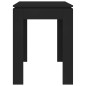 Tavolo da Pranzo Nero 120x60x76 cm in Truciolato Tavolo da Pranzo Nero 120x60x76 cm in Truciolato