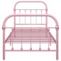 vidaXL Giroletto Rosa in Metallo 90x200 cm vidaXL Giroletto Rosa in Metallo 90x200 cm