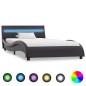 vidaXL Giroletto con LED Nero in Similpelle 100x200 cm   