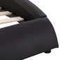 vidaXL Giroletto con LED Nero in Similpelle 100x200 cm   