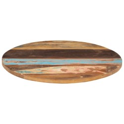 vidaXL Piano del Tavolo Rotondo 80 cm 25-27 mm in Massello di Recupero