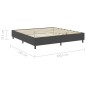 vidaXL Letto a Molle Grigio in Tessuto 200x200 cm vidaXL Letto a Molle Grigio in Tessuto 200x200 cm