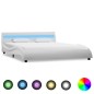 vidaXL Giroletto con LED Bianco in Similpelle 120x200 cm vidaXL Giroletto con LED Bianco in Similpelle 120x200 cm