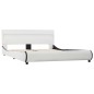 vidaXL Giroletto con LED Bianco in Similpelle 140x200 cm vidaXL Giroletto con LED Bianco in Similpelle 140x200 cm