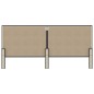 vidaXL Testiera Letto Grigio Scuro in Tessuto 200x200 cm 
