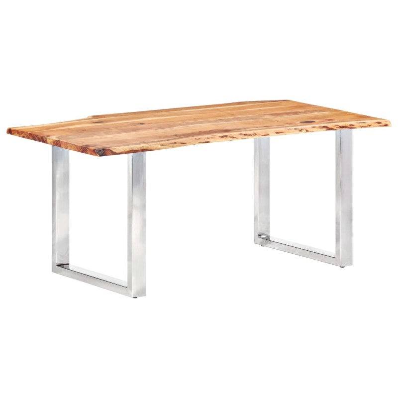 vidaXL Tavolo da Pranzo con Bordi Vivi Massello di Acacia 200 cm 3,8cm vidaXL Tavolo da Pranzo con Bordi Vivi Massello di Acacia 200 cm 3,8cm