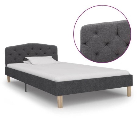 vidaXL Giroletto Grigio Scuro in Tessuto 100x200 cm