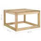 Tavolo da Giardino su Pallet 60x60x36,5cm Pino Impregnato Verde Tavolo da Giardino su Pallet 60x60x36,5cm Pino Impregnato Verde