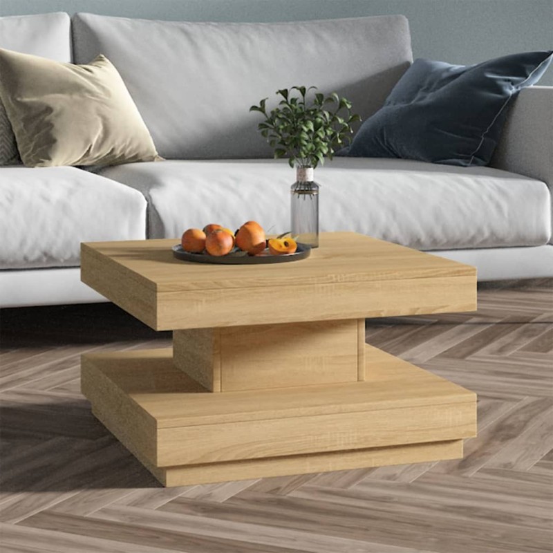 vidaXL Tavolino da Salotto Marrone Chiaro 60x60x35 cm in MDF vidaXL Tavolino da Salotto Marrone Chiaro 60x60x35 cm in MDF