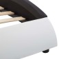 vidaXL Giroletto con LED Bianco e Nero in Similpelle 100x200 cm vidaXL Giroletto con LED Bianco e Nero in Similpelle 100x200 cm