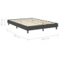 vidaXL Letto a Molle Grigio in Tessuto 140x200 cm vidaXL Letto a Molle Grigio in Tessuto 140x200 cm