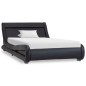 vidaXL Giroletto con LED Nero in Similpelle 100x200 cm 