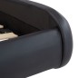 vidaXL Giroletto con LED Nero in Similpelle 100x200 cm 