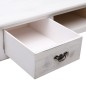 vidaXL Tavolo Consolle Bianco Anticato 110x45x76 cm in Legno vidaXL Tavolo Consolle Bianco Anticato 110x45x76 cm in Legno