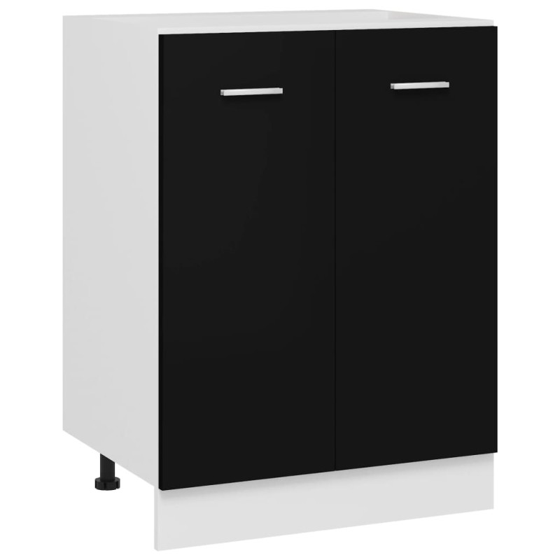 Armadio Inferiore Nero 60x46x81,5 cm in Truciolato Armadio Inferiore Nero 60x46x81,5 cm in Truciolato