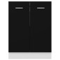 Armadio Inferiore Nero 60x46x81,5 cm in Truciolato Armadio Inferiore Nero 60x46x81,5 cm in Truciolato