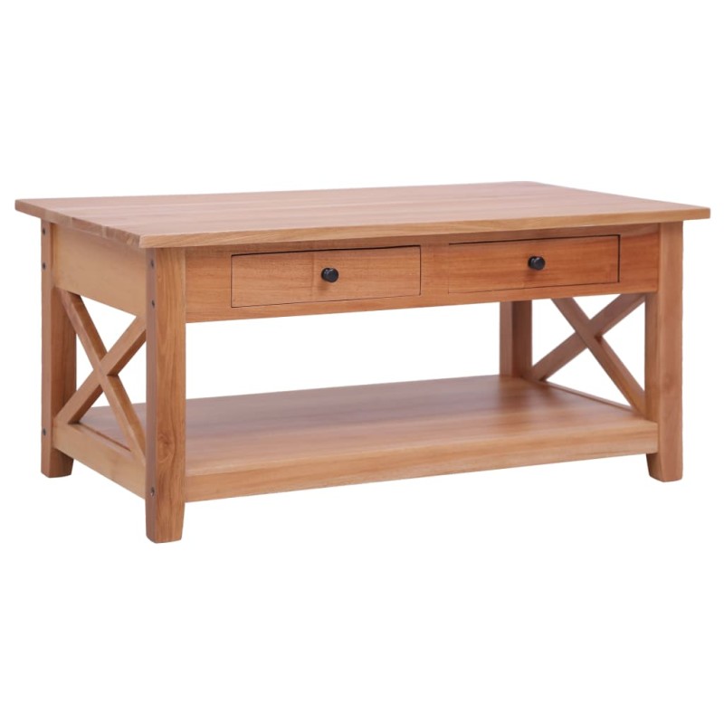 vidaXL Tavolino da Caffè 100x55x46 cm Legno Massello di Mogano vidaXL Tavolino da Caffè 100x55x46 cm Legno Massello di Mogano