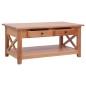 vidaXL Tavolino da Caffè 100x55x46 cm Legno Massello di Mogano vidaXL Tavolino da Caffè 100x55x46 cm Legno Massello di Mogano
