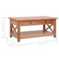 vidaXL Tavolino da Caffè 100x55x46 cm Legno Massello di Mogano vidaXL Tavolino da Caffè 100x55x46 cm Legno Massello di Mogano