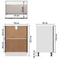Armadio Inferiore Nero 60x46x81,5 cm in Truciolato Armadio Inferiore Nero 60x46x81,5 cm in Truciolato