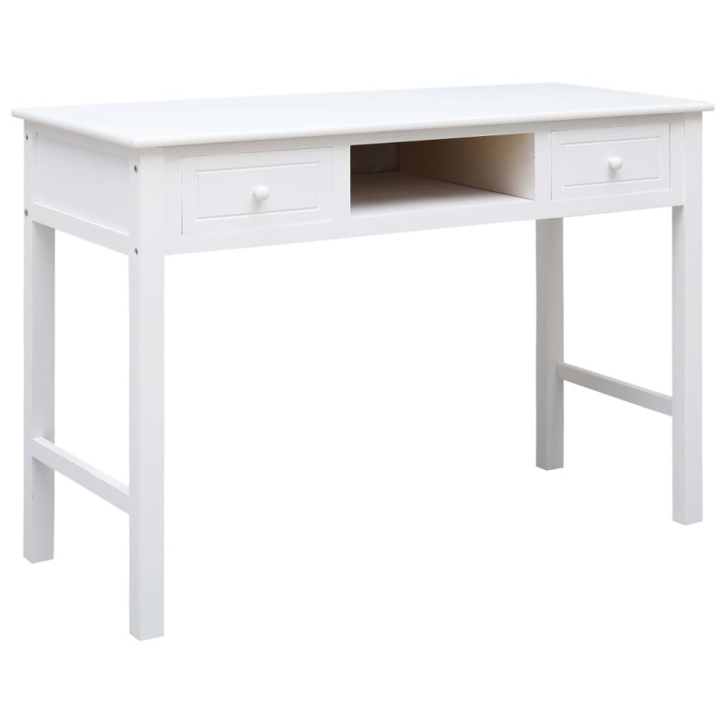 vidaXL Scrivania Bianca 110x45x76 cm in Legno vidaXL Scrivania Bianca 110x45x76 cm in Legno
